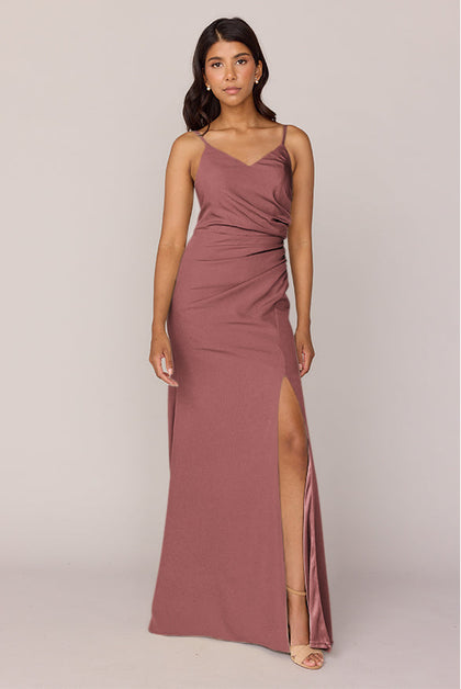 Rory Crepe Dress | Made To Order | Dusty Rose