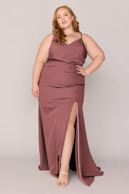 Rory Crepe Dress | Made To Order | Dusty Rose