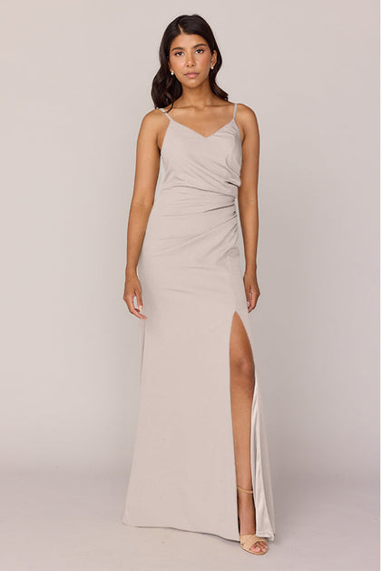 Rory Crepe Dress | Made To Order | Gold Champagne