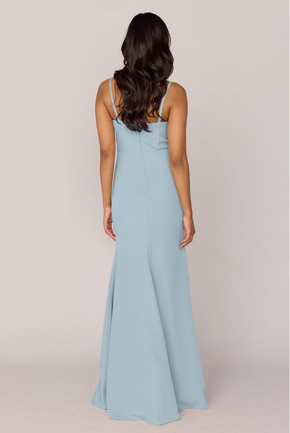 Rory Crepe Dress | Made To Order | Light Blue