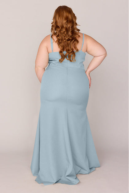 Rory Crepe Dress | Made To Order | Light Blue