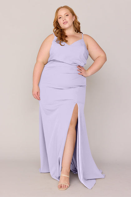 Rory Crepe Dress | Made To Order | Light Lavender