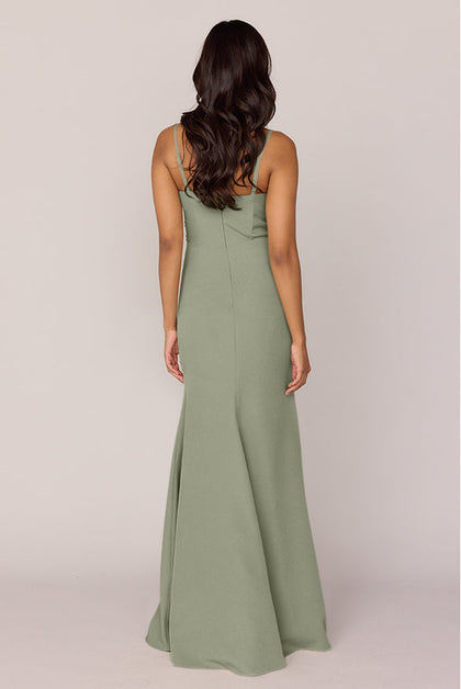 Rory Crepe Dress | Made To Order | Moss