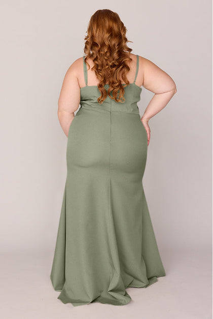 Rory Crepe Dress | Made To Order | Moss