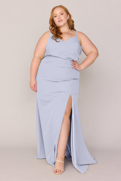 Rory Crepe Dress | Made To Order | Periwinkle