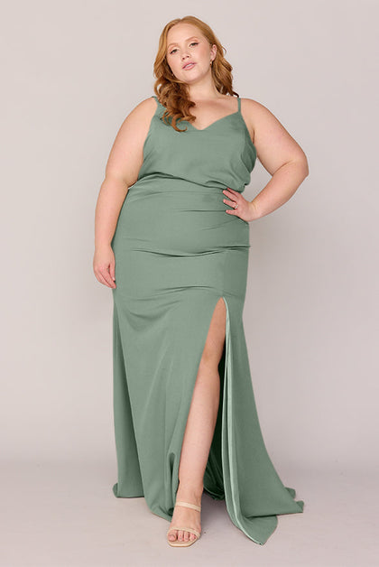 Rory Crepe Dress | Made To Order | Sage