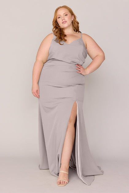 Rory Crepe Dress | Made To Order | Taupe