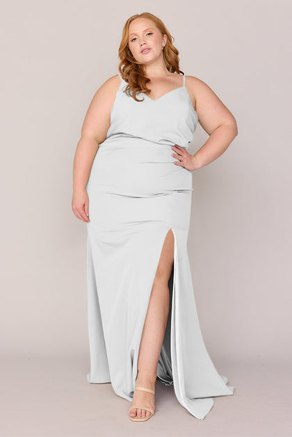 Rory Crepe Dress | Made To Order | White Pearl