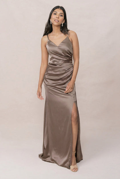 Rory Satin Dress | Made To Order | Truffle