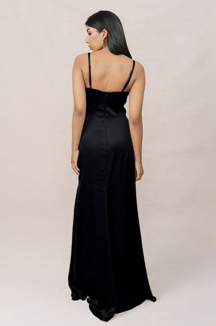 Rory Satin Dress | Made To Order | Black