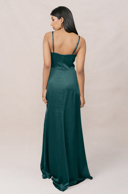 Rory Satin Dress | Made To Order | Classic Emerald