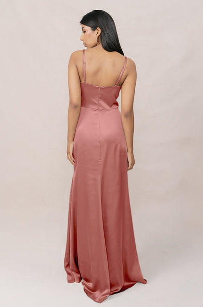 Rory Satin Dress | Made To Order | Desert Rose