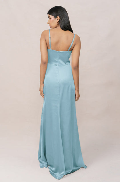 Rory Satin Dress | Made To Order | Light Blue
