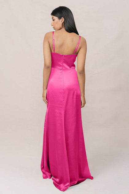 Rory Satin Dress | Made To Order | Malibu Pink