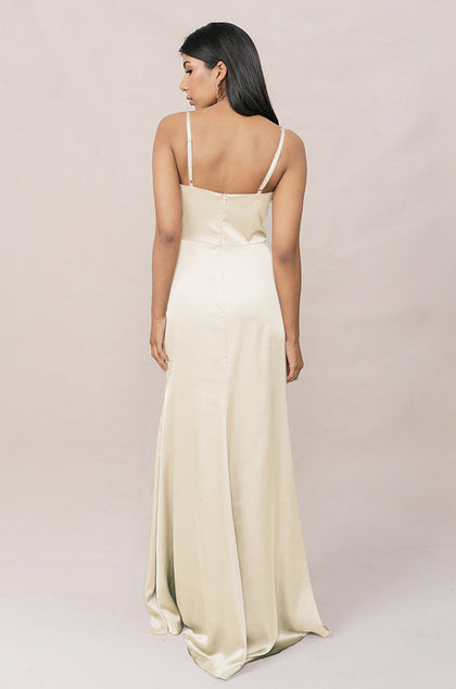 Rory Satin Dress | Made To Order | Yellow