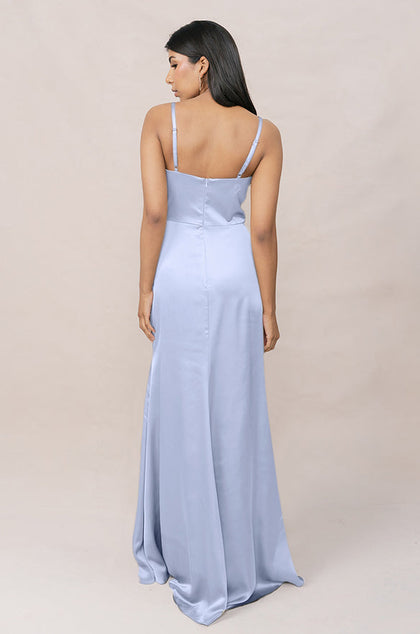 Rory Satin Dress | Made To Order | Periwinkle