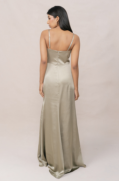 Rory Satin Dress | Made To Order | Silver Sage