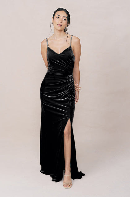 Rory Velvet Dress | Made To Order | Black