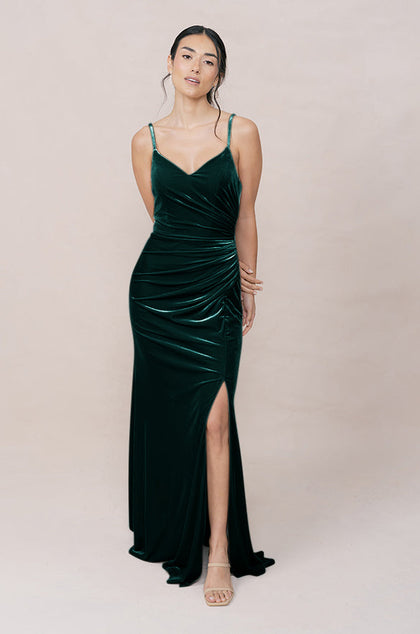 Rory Velvet Dress | Made To Order | Emerald