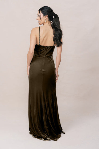 Rory Velvet Dress | Made To Order | Olive