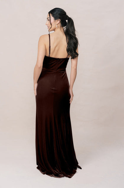 Rory Velvet Dress | Made To Order | Mahogany