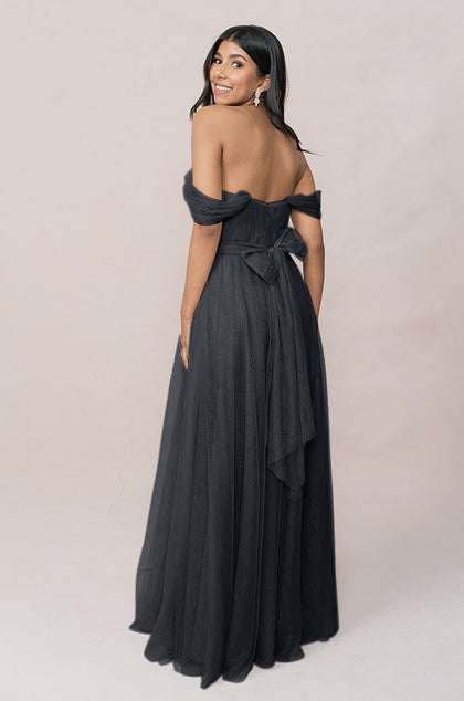 Rosalie Tulle Convertible Dress | Made To Order | Black