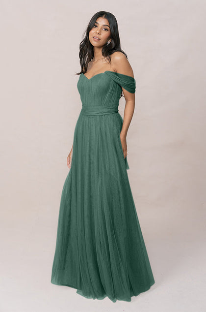 Rosalie Tulle Convertible Dress | Made To Order | Greenery
