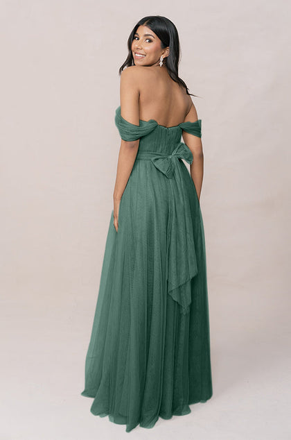 Rosalie Tulle Convertible Dress | Made To Order | Greenery