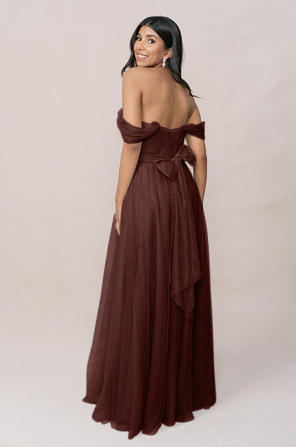Rosalie Tulle Convertible Dress | Made To Order | Mahogany
