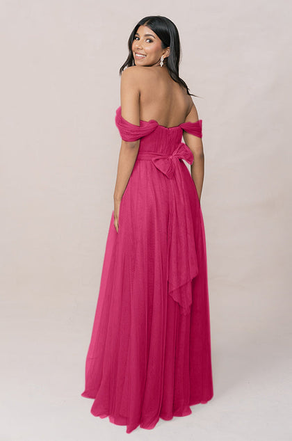 Rosalie Tulle Convertible Dress | Made To Order | Malibu Pink