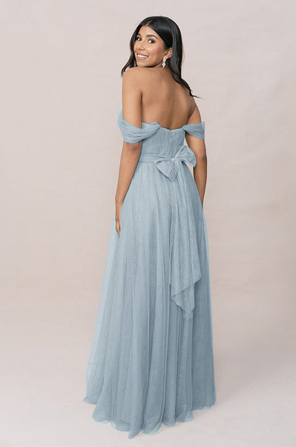 Rosalie Tulle Convertible Dress | Made To Order | Sky Blue