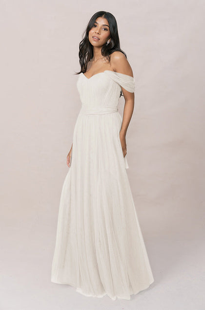 Rosalie Tulle Convertible Dress | Made To Order | White Pearl