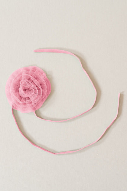 Tulle Rose Neck Tie | Made To Order | Rosette