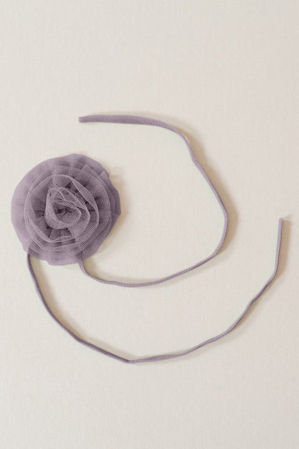Tulle Rose Neck Tie | Made To Order | Wisteria