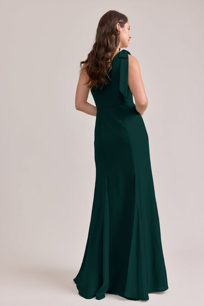 Rowan Chiffon Dress | Made To Order | Classic Emerald