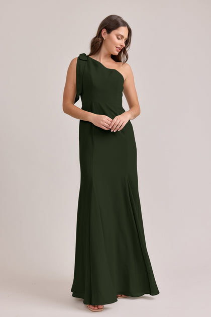 Rowan Chiffon Dress | Made To Order | Deep Olive