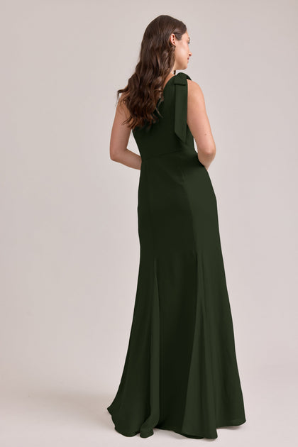 Rowan Chiffon Dress | Made To Order | Deep Olive