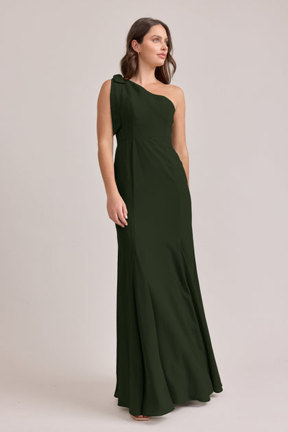 Rowan Chiffon Dress | Made To Order | Deep Olive