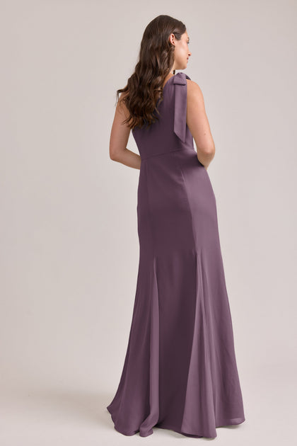 Rowan Chiffon Dress | Made To Order | Dusty Purple