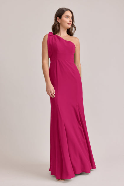 Rowan Chiffon Dress | Made To Order | Hot Pink
