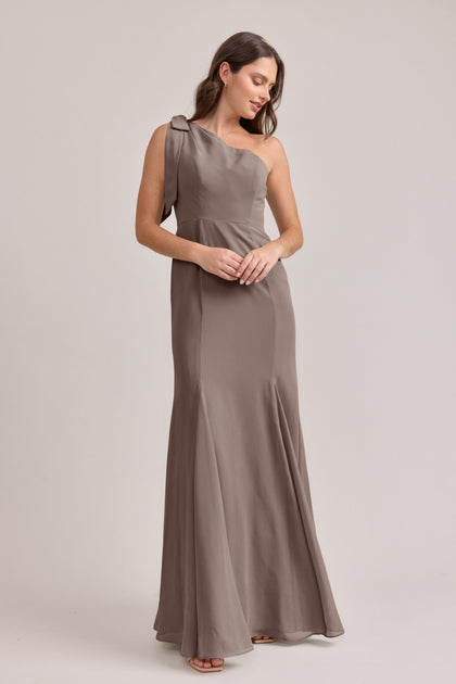 Rowan Chiffon Dress | Made To Order | Latte