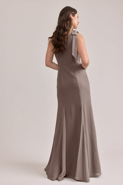 Rowan Chiffon Dress | Made To Order | Latte
