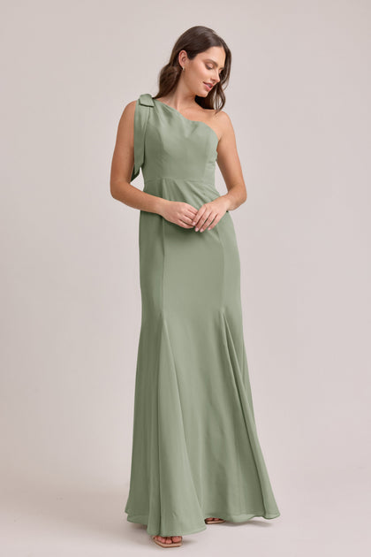 Rowan Chiffon Dress | Made To Order | Moss