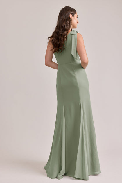 Rowan Chiffon Dress | Made To Order | Moss