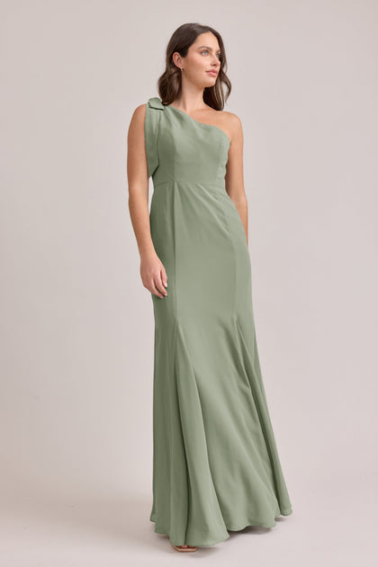 Rowan Chiffon Dress | Made To Order | Moss