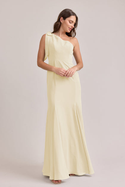Rowan Chiffon Dress | Made To Order | Pale Yellow