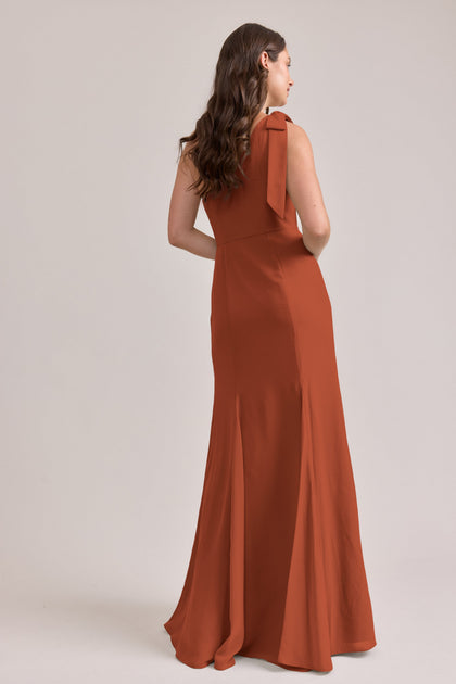 Rowan Chiffon Dress | Made To Order | Rust