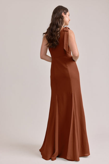 Rowan Chiffon Dress | Made To Order | Rust