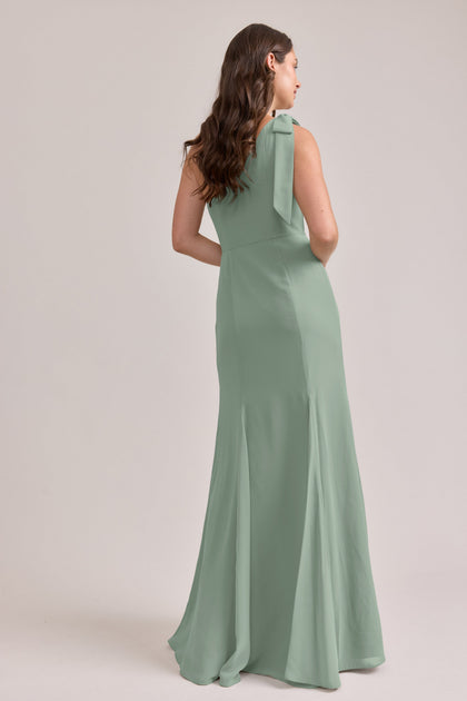Rowan Chiffon Dress | Made To Order | Sage