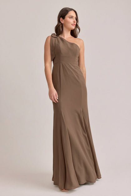 Rowan Chiffon Dress | Made To Order | Truffle